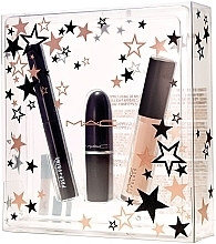 Fragrances, Perfumes, Cosmetics Set - M.A.C Stars Of The Party Kit Beige (lipstick/3g + lip/primer/1.7g + lipglass/3.1g)