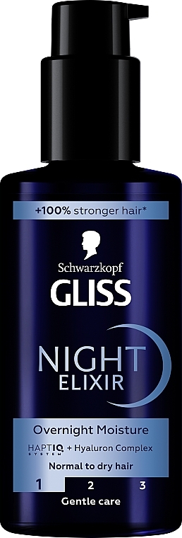 Leave-In Elixir for Normal & Dry Hair - Gliss Hair Repair Night Elixir Overnight Moisture — photo N1