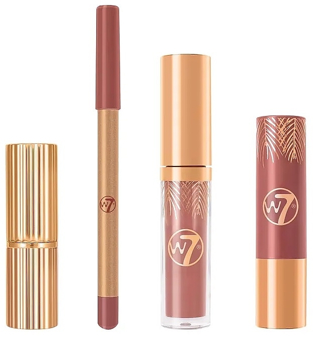 Set - W7 Perfect Pout (l/balm/4ml + l/liner/0.8g + lipstick/3.5g + l/gloss/3.4ml) — photo N2