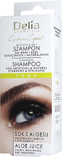 Shampoo for Natural & Artificial Brows & Lashes - Delia Eyebrow Expert Cleansing Shampoo For Artifial & Natural Eyebrows & Eyelashes — photo N1