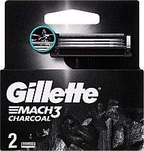 Fragrances, Perfumes, Cosmetics Refill Cartridges 'Charcoal' - Gillette Mach-3 Charcoal