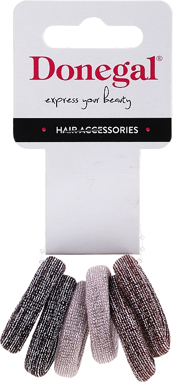Hair Accessory Set FA-5623, black + beige + brown - Donegal — photo N1