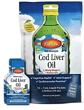 Lemon Cod liver Oil, 1100 mg - Carlson Labs Cod Liver Oil Lemon Liquid Packets — photo N1