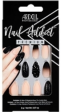 Fragrances, Perfumes, Cosmetics Fake Nails Set - Ardell Nail Addict Premium Artifical Nail Set Black Stud & Pink Ombre