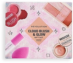 セット、５アイテム - Makeup Revolution Cloud Blush And Glow Highlight Gift Set — photo N2