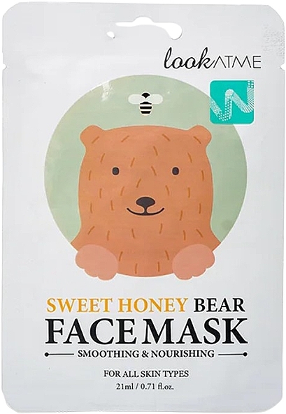 Sheet Mask with Honey Extract - Look At Me Sweet Honey Bear Face Mask — photo N1