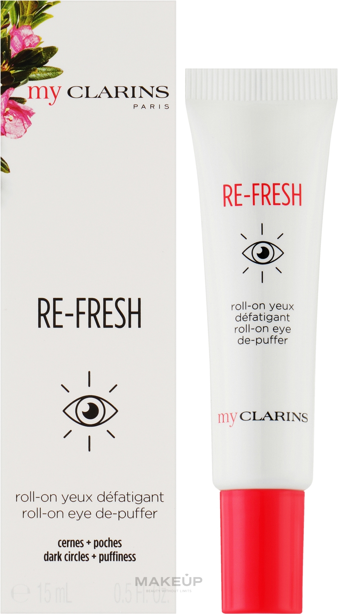 Roll-On Eye Cream - Clarins My Clarins Re-Fresh Roll-on Eye De-Puffer — photo 15 ml