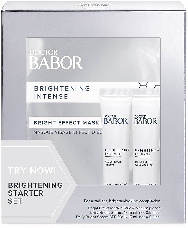 Set - Doctor Babor Brightening Intense Brightening Starter Set (mask/1pcs + cr/15ml + ser/15ml) — photo N1