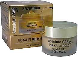 24K Face Mask - Absolute Care Lux 24 Karat Gold Firm & Lift Gold Mask — photo N1