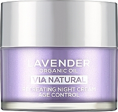 Repairing Night Face Cream - BioFresh Via Natural Lavender Organic Oil Recreating Night Cream Age Control — photo N1