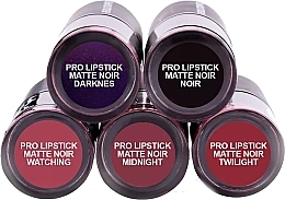 Lipstick Set, 5 pcs. - Revolution Pro 5 Lipstick Collection Matte Noir — photo N2