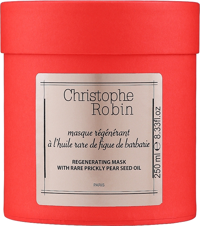 Repair Hair Mask - Christophe Robin Regenerating Mask With Rare Prickly Pear Seed Oil — photo N3