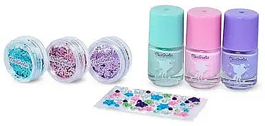 Glittery Nail Set 'Galactic Dreams' - Martinelia Galaxy Shiny Nail Set — photo N2