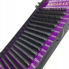 False Lashes, C curve, 0,10 mm, 16 rows - Lewer Nagaraku Natural Mink Lashes — photo N1