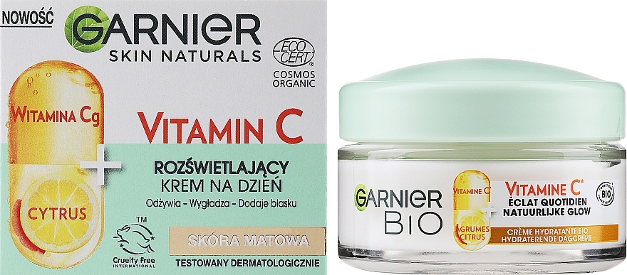 Brightening Day Cream with Vitamin C - Garnier Bio Skin Naturals Vitamin C Day Cream — photo N2
