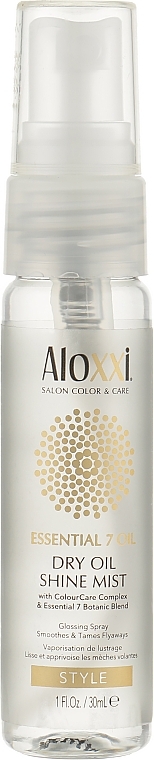 Dry Hair Oil Spray - Aloxxi Essential 7 Oil Dry Oil Shine Mist — photo N1