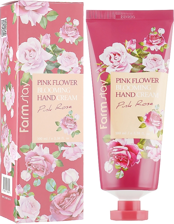 Rose Hand Cream - FarmStay Pink Flower Blooming Hand Cream Pink Rose — photo N2