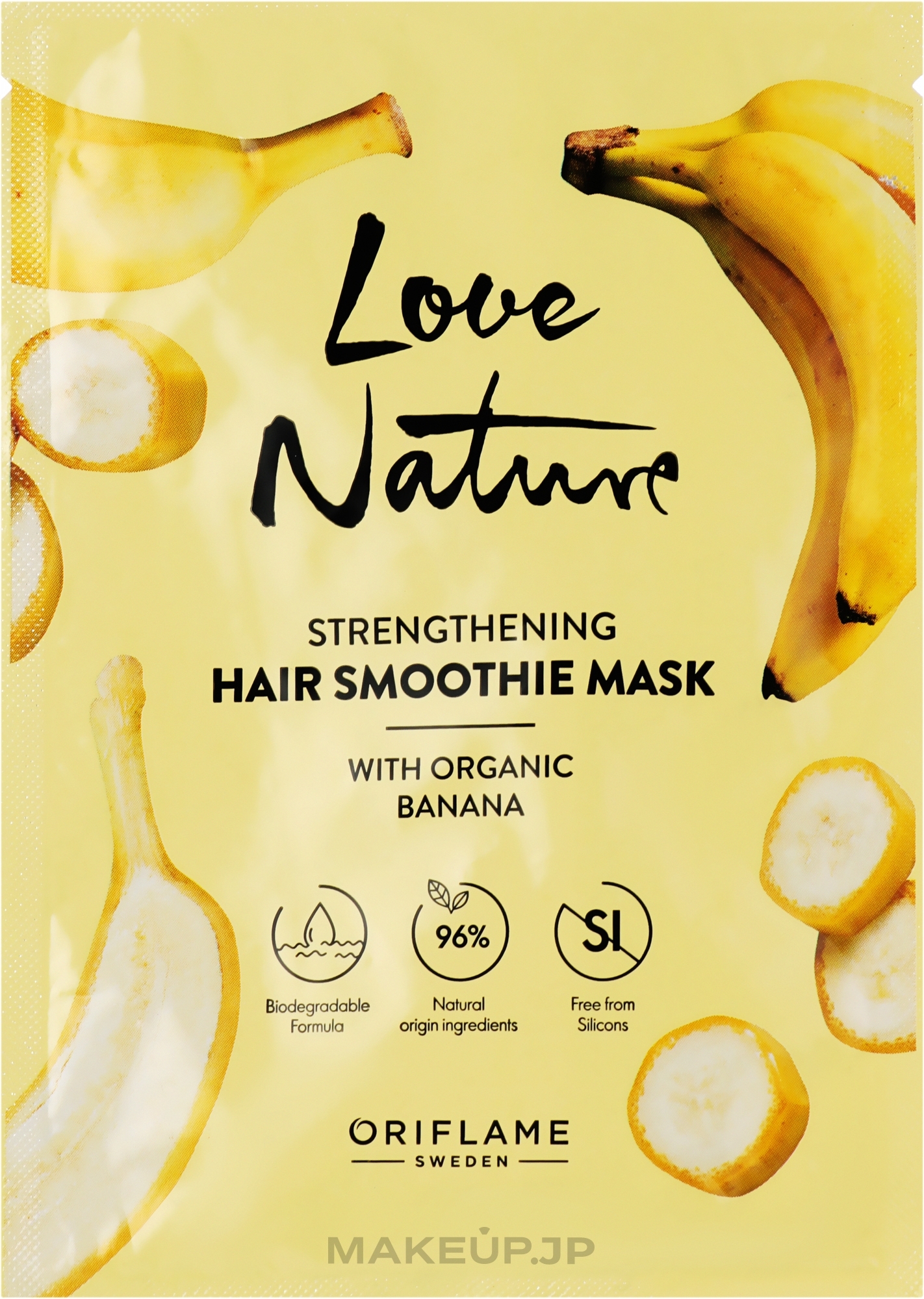 Strengthening Banana Hair Mask - Oriflame Love Nature Strengthening Hair Smoothie Mask — photo 30 ml