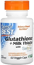 Glutathione + Milk Thistle Dietary Supplement, 60 Caps - Doctor's Best Glutathione+ Milk Thistle — photo N1