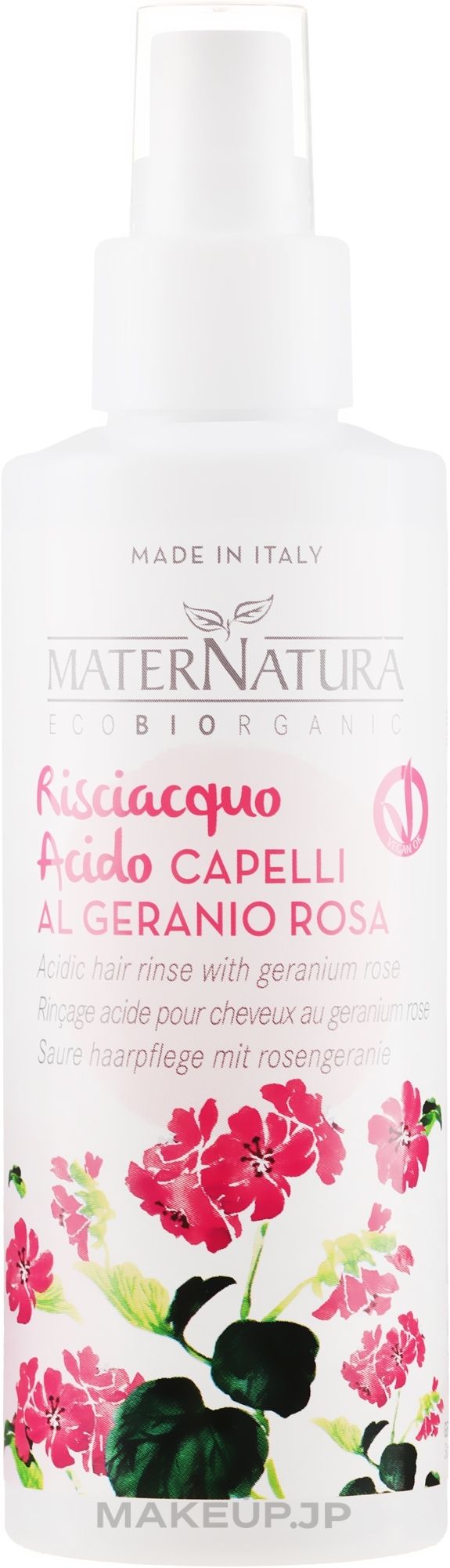 Hair Spray - MaterNatura Acidic Hair Rinse with Rose Geranium — photo 150 ml