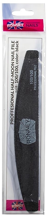 Nail File, 100/100, black, "RN 00267" - Ronney Professional — photo N1