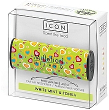 Fragrances, Perfumes, Cosmetics Car Perfume 'Hearts & Flowers. White Mint & Tonka Beans' - Millefiori Milano Icon Cuori & Fiori