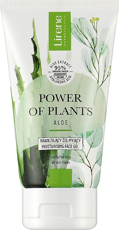 Moisturizing Face Cleansing Gel - Lirene Power Of Plants Aloes Moisturizing Washing Gel — photo N1