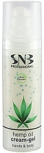 Hand And Body Cream-Gel with Aloe Vera Spheres and Hemp Oil - SNB Professional Hand And Body Cream-Gel Summer Care With Aloe Vera Spheres And Hemp Oil — photo N1