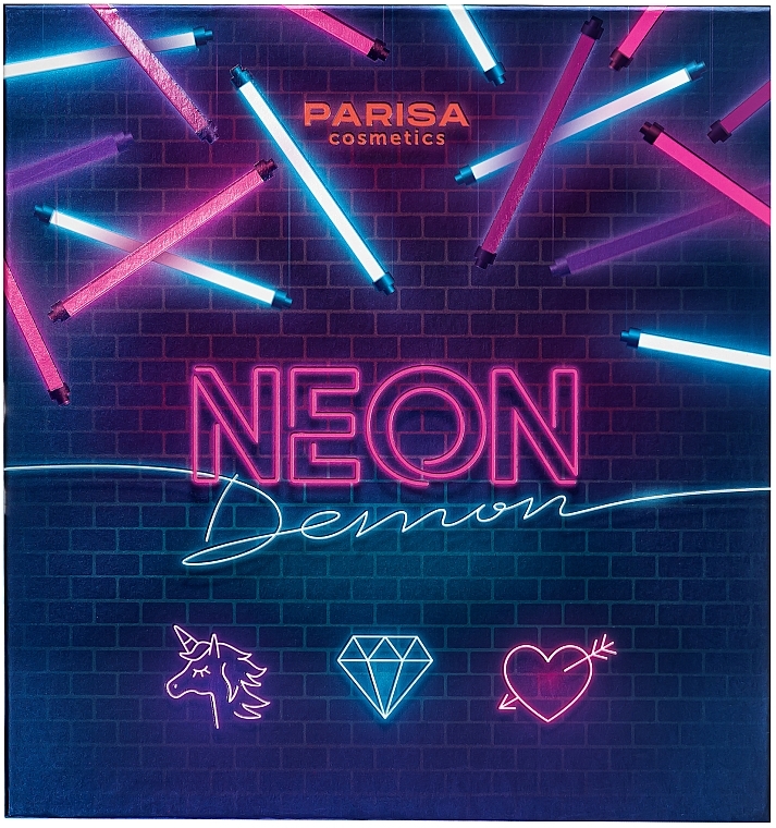 Neon Eyeshadow Palette, 16 shades - Parisa Cosmetics Neon Demon Eyeshadow Palette — photo N2