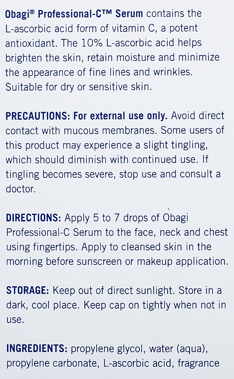 10% Face Serum - Obagi Medical Professional-C Serum 10% — photo N3