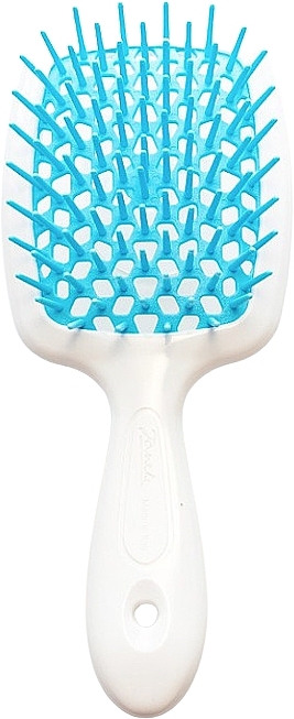 Hair Brush, white and blue - Janeke Superbrush Small The Original — photo N1