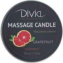 Fragrances, Perfumes, Cosmetics Hand & Body Massage Candle "Grapefruit", Di1570 (30ml) - Divia Massage Candle Hand & Body Grapefruit Di1570