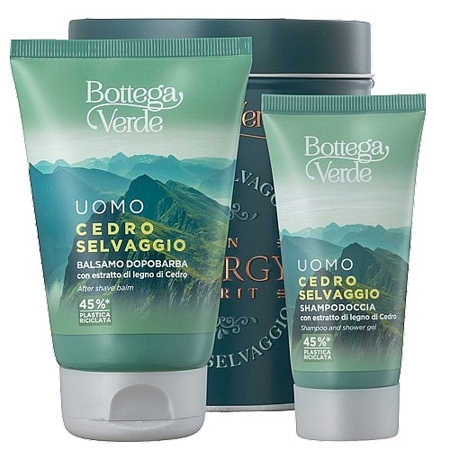 Bottega Verde Cedro Selvaggio - Set (ash/balm/75ml+sh/gel/50ml+metal/box/1pc) — photo N1