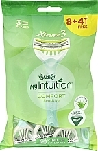 3-Blade Disposable Razor, Pack of 12 - Wilkinson Sword My Intuition Xtreme 3 Comfort Sensitive — photo N1