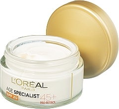 Day Cream for Mature Skin - L'Oreal Paris Age Specialist SPF 20Pro-Retinol Cream 45+ — photo N2