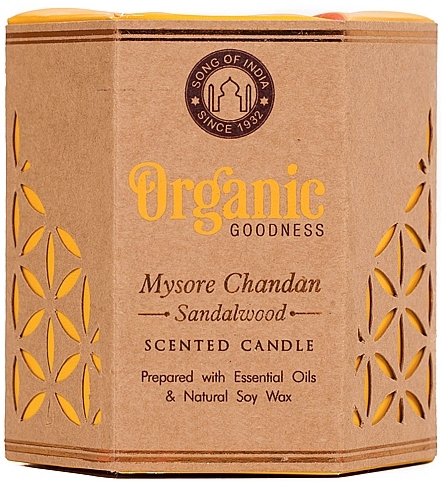 Scented Candle "Mysore Chandan Sandalwood" - Song of India Scented Candle — photo N1