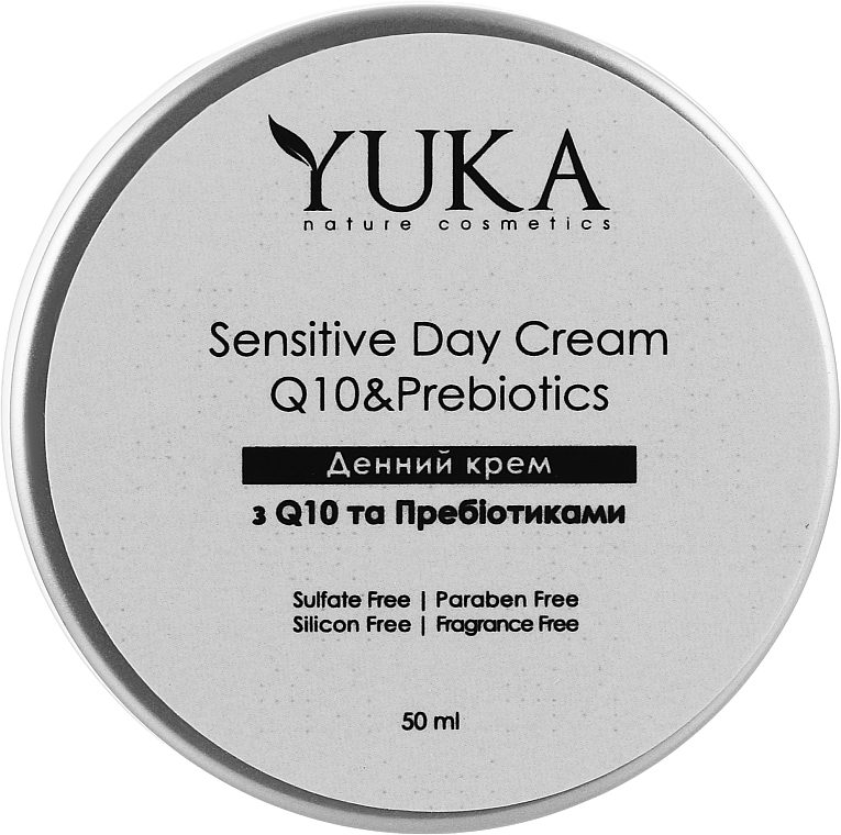 Day Face Cream with Q10 & Prebiotics - Yuka Sensitive Day Cream Q10 Prebiotics — photo N1