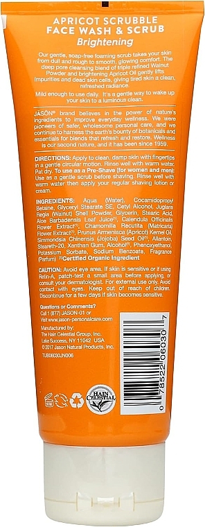 Apricot Face Scrub - Jason Apricot Scrubble Facial Wash & Scrub — photo N2