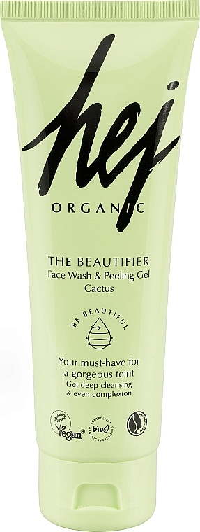 Cleansing Gel Peeling - Hej Organic The Beautifier Face Wash & Peeling Gel Cactus — photo N1