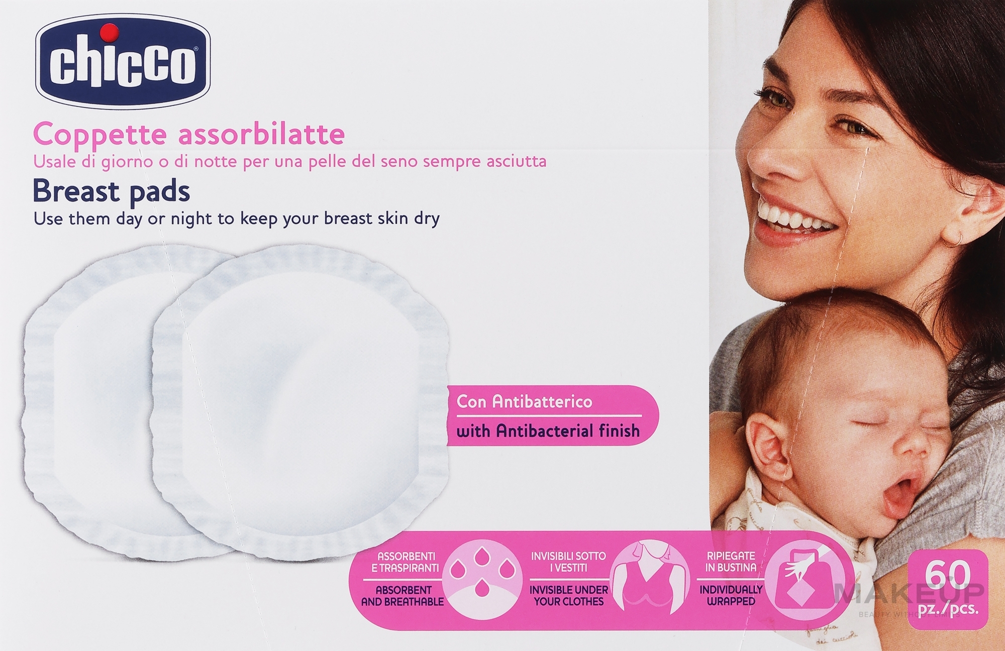 Absorbent Breast Pads - Chicco — photo 60 szt.