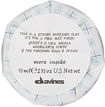 Firm Matte Moulding Hair Clay - Davines More Inside Strong Moulding Clay — photo N2