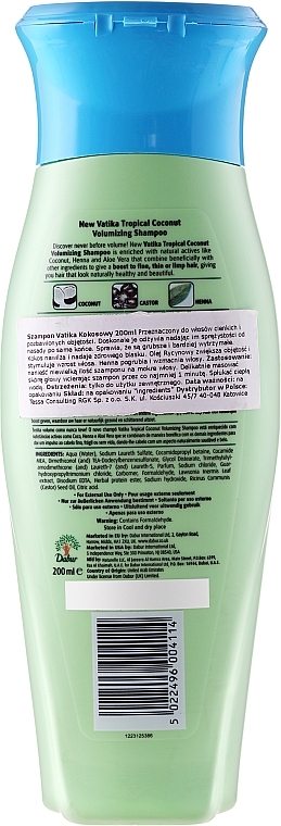 Volumizing Coconut Shampoo - Dabur Vatika Tropical Coconut Volumizing Shampoo — photo N6