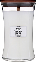 Scented Candle - WoodWick Hourglass White Teak Teck Blanc  — photo N3