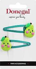 Fragrances, Perfumes, Cosmetics Hair Clips, 2 pcs, FA-5709, green pear - Donegal