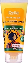 Fragrances, Perfumes, Cosmetics Face & Body Wash Gel with Mango Scent - Delia Fruit Me Up! Mango Face & Body Gel Wash
