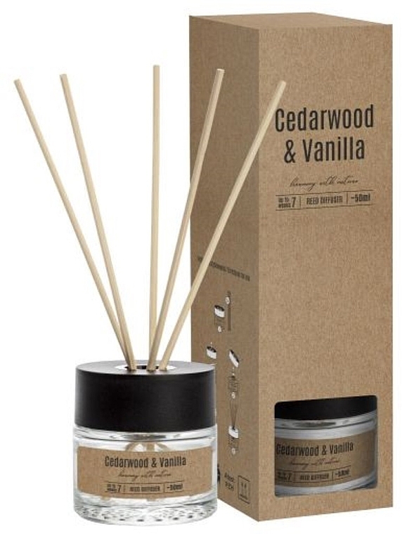 Cedar & Vanilla Fragrance Diffuser - Bispol Cedar Wood & Vanilla Reed Diffuser — photo N1