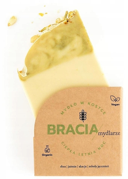 Jasmine & Acacia Solid Soap - Bracia Mydlarze Solid Soap Warm Summer Night — photo N4