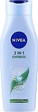 2in1 Hair Shine Shampoo & Conditioner with Aloe Vera - Nivea 2in1 Express Shine Serum Aloe Vera Shampoo & Conditioner — photo N3