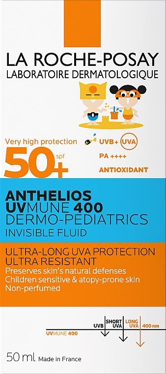 Kids Sunscreen Fluid for Face & Body SPF50+ - La Roche-Posay Anthelios UV Mune 400 Fluid — photo N2