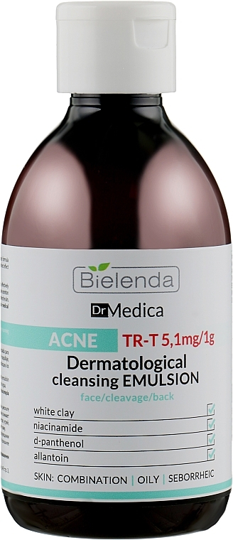 Dermatological Cleansing Anti-Acne Emulsion - Bielenda Dr Medica Acne Dermatological Cleansing Emulsion For Face, Cleavage, Back — photo N4